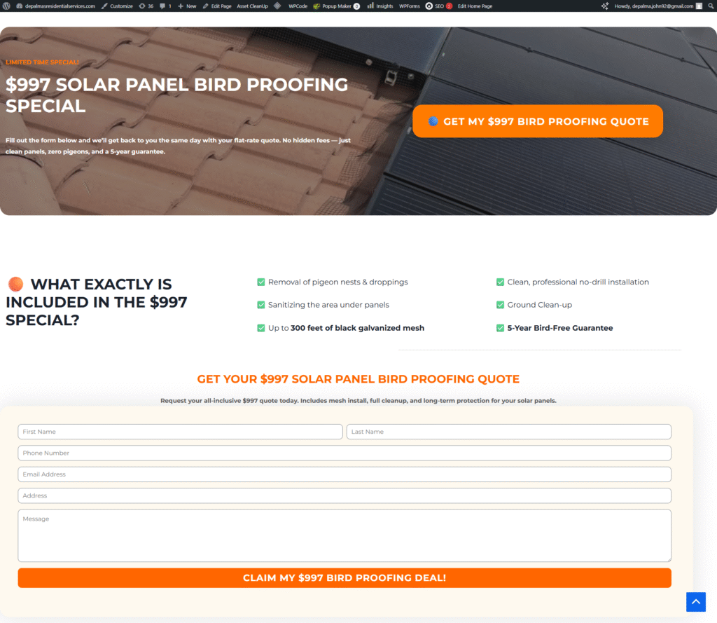 Local SEO Goodyear AZ landing page design for conversions and rankings